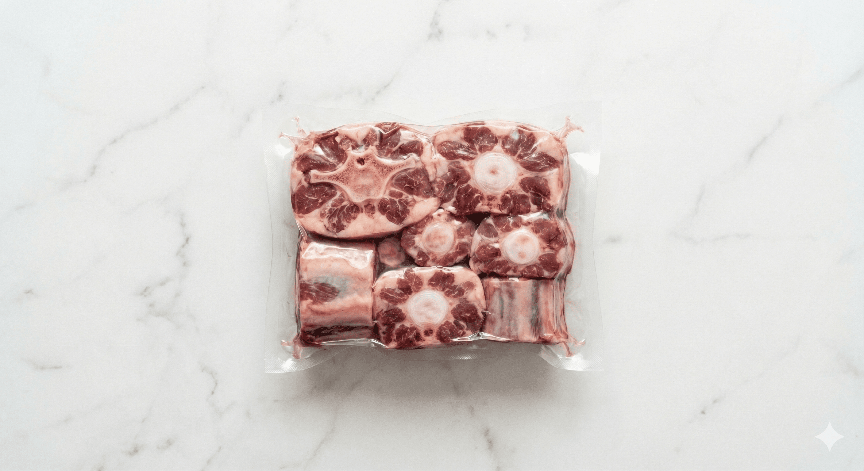 Carne bovina da categoria de miúdos crua embalada